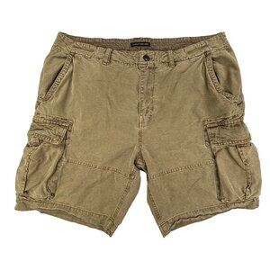 Lucky Brand Cargo Shorts Men's 36 Beige Mulipocket Durable